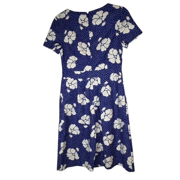 Boden Sierra Blue & White Floral Print Dress Size 6 - Picture 5 of 5